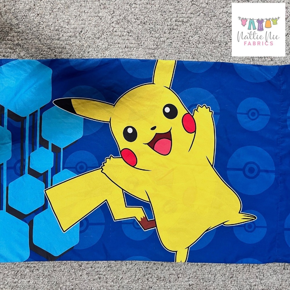 Pokemon Pillowcase, blue‎ and yellow